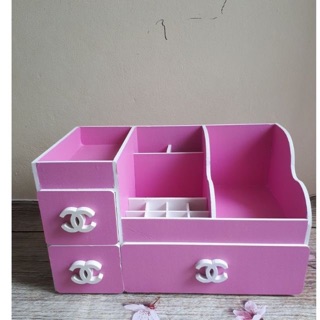Kệ mỹ phẩm max 35cm size lớn màu hồng