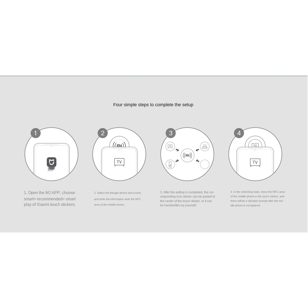 Thẻ tag NFC thông minh Xiaomi Mi Touch Sticker 2 XMPT01MW dùng cho Mi Home, chạy scene smarthome, kết nối WiFI tự động