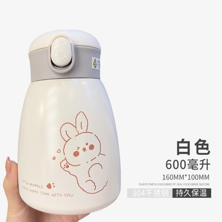 Bình Giữ Nhiệt Inox 304, Phù Hợp Cho Học Sinh, Sinh Viên, Nhân Viên Văn Phòng, Dung Tích 600ml