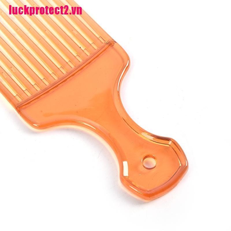 H&L Wide Teeth Brush Pick Comb Fork Hairbrush Plastic Gear Comb For Curly Afro Hair