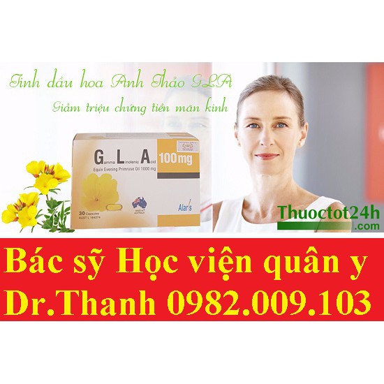 Tinh dầu hoa anh thảo GLA 100mg -Cân bằng nội nội tiết tố nữ, hàng chính hãng của Úc [Gamma Linolenic Acid] - Rồng vàng