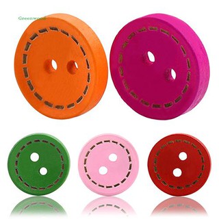 Bộ 100 cái nút gỗ 2 lỗ nhiều màu