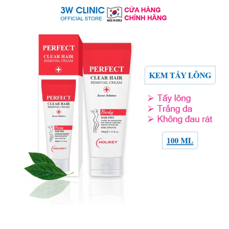 [Mã BMBAU50 giảm 7% đơn 99K] Kem tẩy lông Holikey Perfect Clear Hair Removal Cream Hàn Quốc 100ml