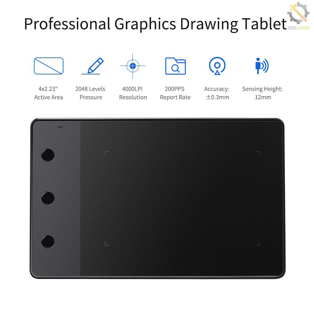 Bảng Mạch Huion H420 4x2.23 Inch Kèm 3 Chìa Khóa 2048 Cho Máy Tính Bảng Cảm Ứng Kèm Phụ Kiện