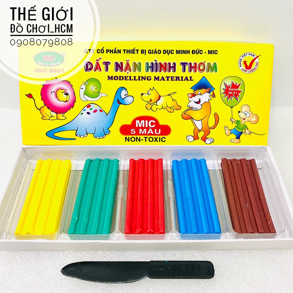 [TRỢ GIÁ-RẺ] Đồ chơi đất nặn hình 5 màu, có mùi thơm dành cho bé thích nặn đất sét, học mĩ thuật