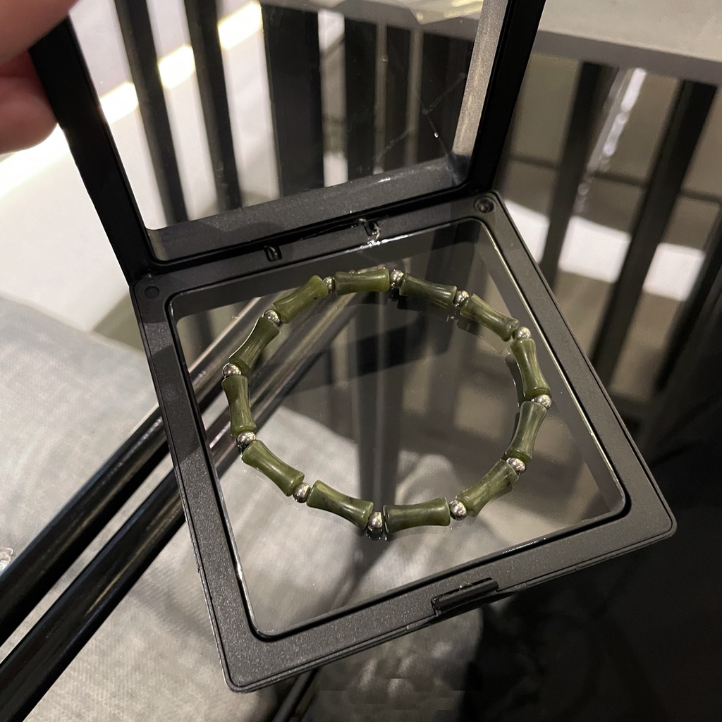 Vòng tay nam và nữ DEOJI . Trúc cát tường may mắn, ngọc trúc kết hợp hạt Titan