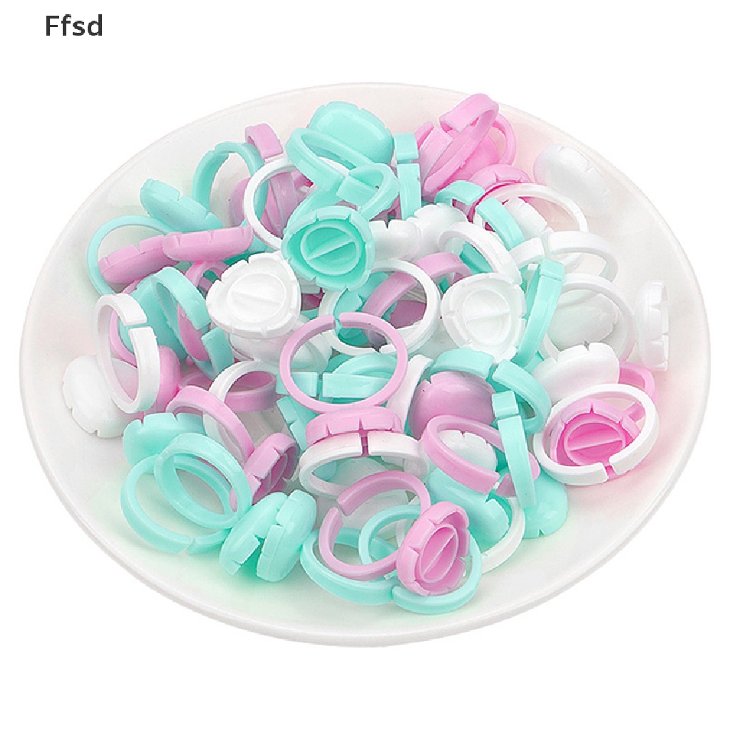 [Hàng mới về] 100 cái vòng giữ keo nối mi tiện dụng