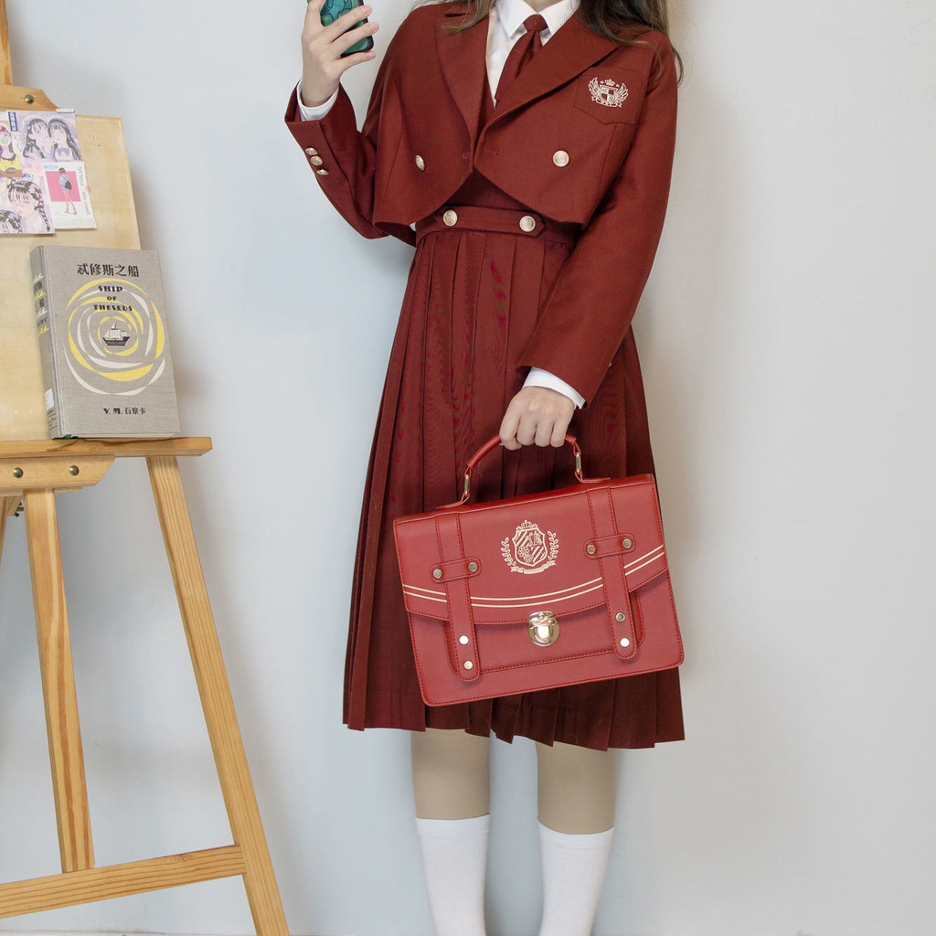 JK bag school supply bag Yingchuan University Original postman Cambridge bag uniform bag Tongqin messenger single shoulder double shoulder bag