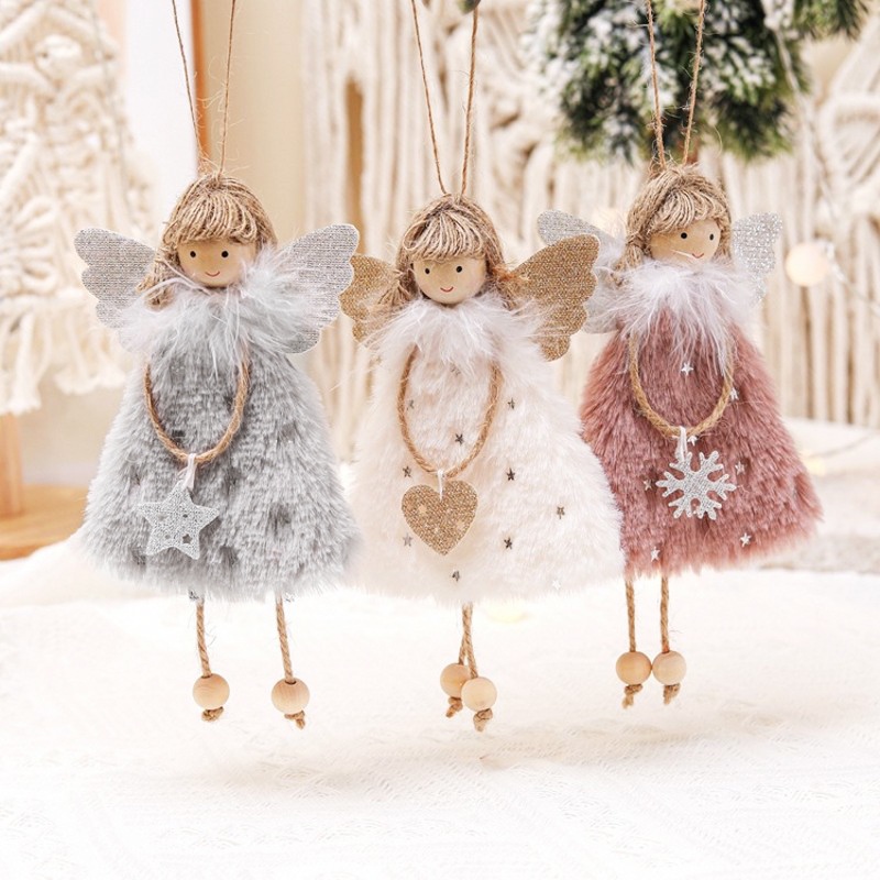 Phụ kiện treo trang trí cây thông noel hình ông già noel/ người tuyết xinh xắn