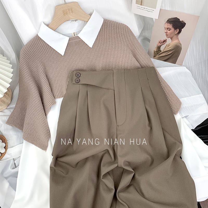 Quần baggy nữ vạt khuy lệch bên hông siêu hot- quần baggy vạt lệch