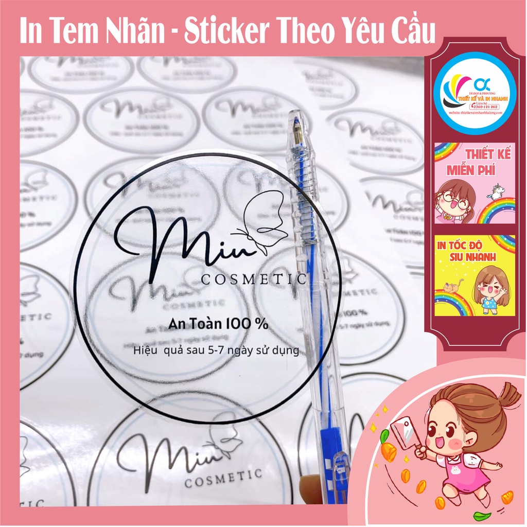 In Tem Trong Chống Nước - Thiết Kế Theo Yêu Cầu Khổ A3