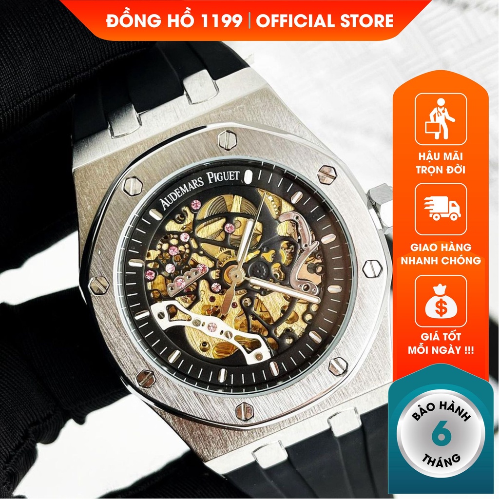 [QUÀ TẶNG]  Đồng hồ cơ - Đồng Hồ Dây Cao Su Nam 42mm Fom Size Chuẩn Chống Nước Chống Xước Tốt 265TR - 1199 Watches | BigBuy360 - bigbuy360.vn