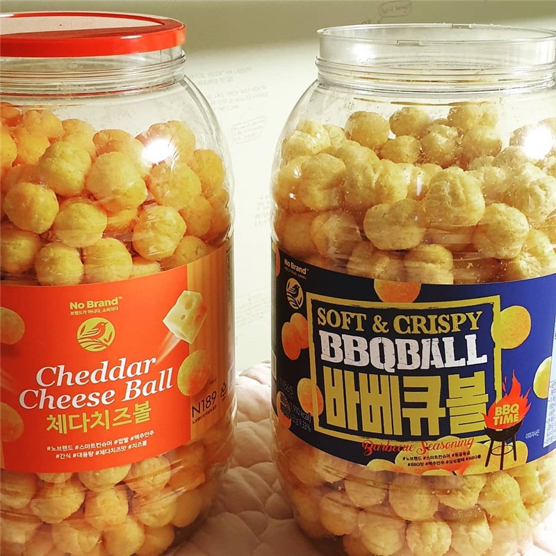 Combo 2 Hộp Snack Phô Mai Viên Cheddar Cheese Ball Và Snack Viên Vị BBQ No Brand