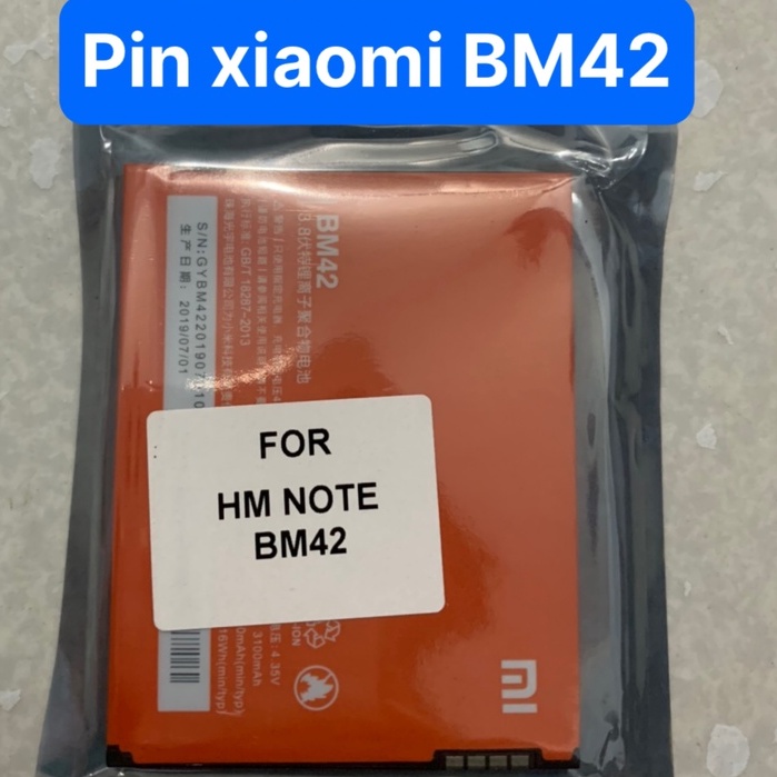 Pin Xiaomi Redmi Note Mã BM42 pin zin 3200mAh