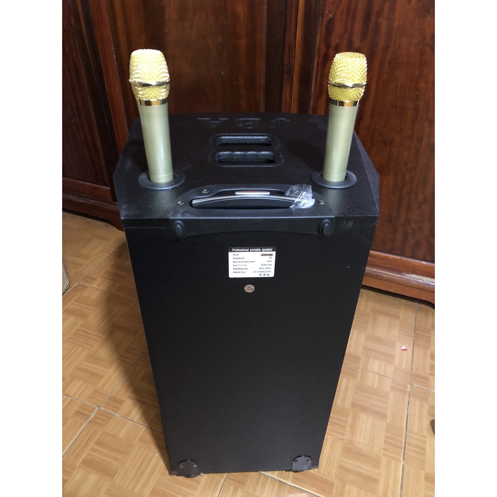 LOA KÉO CỐNG SUẤT LỚN JBA CH15 BASS 40, ÂM CHẤT, SỐNG ĐỘNG, KÈM 2 MÍC UHF SIÊU XỊN, HÁT BAO HAY