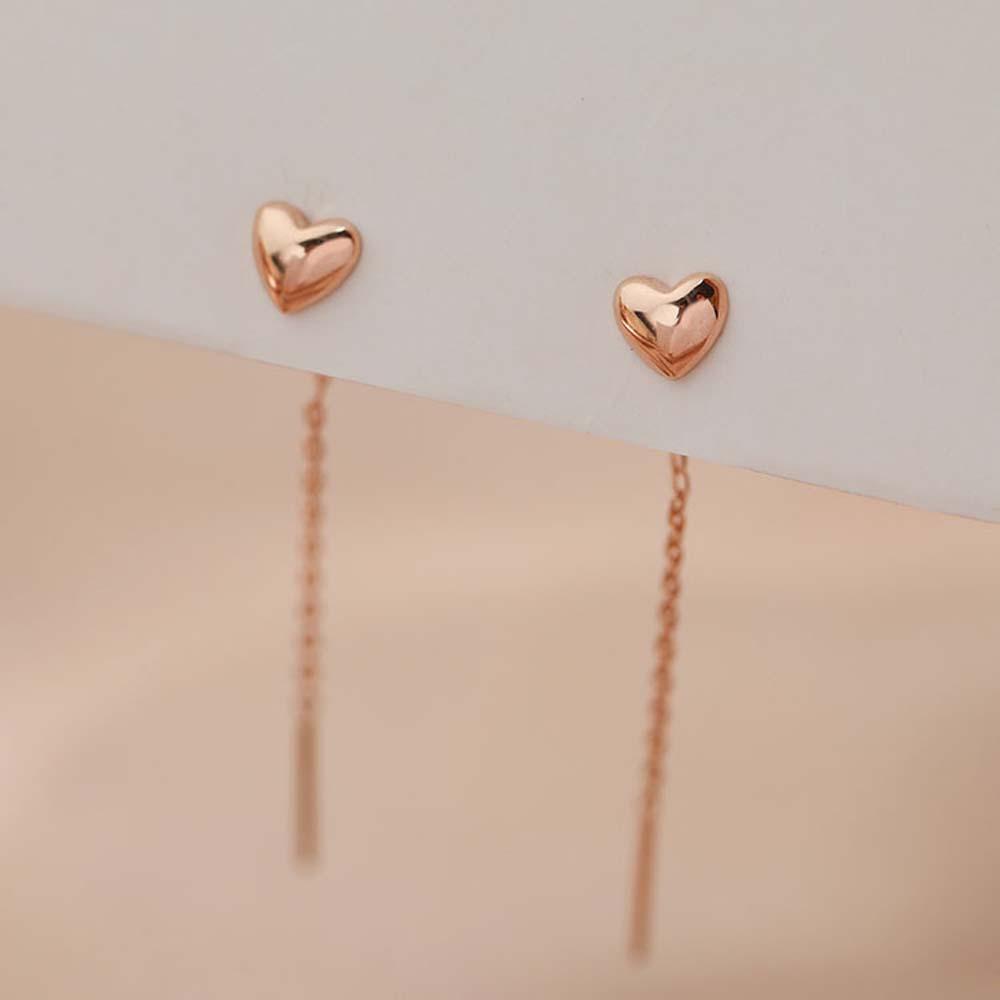 Khuyên Tai Tua Rua Thanh Lịch Cho Nữ|Khuyên Tai Hình Trái Tim Phối Tua Rua Kiểu Hàn Quốc