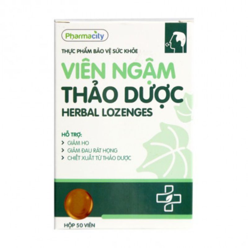 Viên ngậm thảo dược giảm ho, giảm đau rát họng