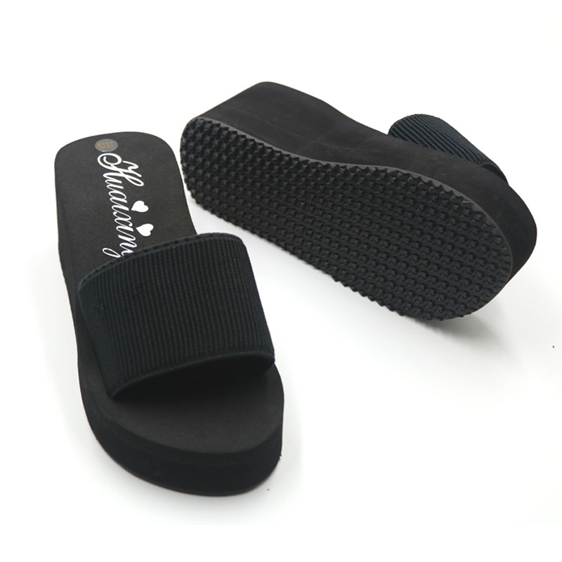 Dép Nữ Quai Ngang Chống Trượt | Sandal Nữ Đế Cao 6Cm