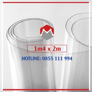 Tấm nhựa PVC dẻo trong suốt kích thước 1m4 x 2m