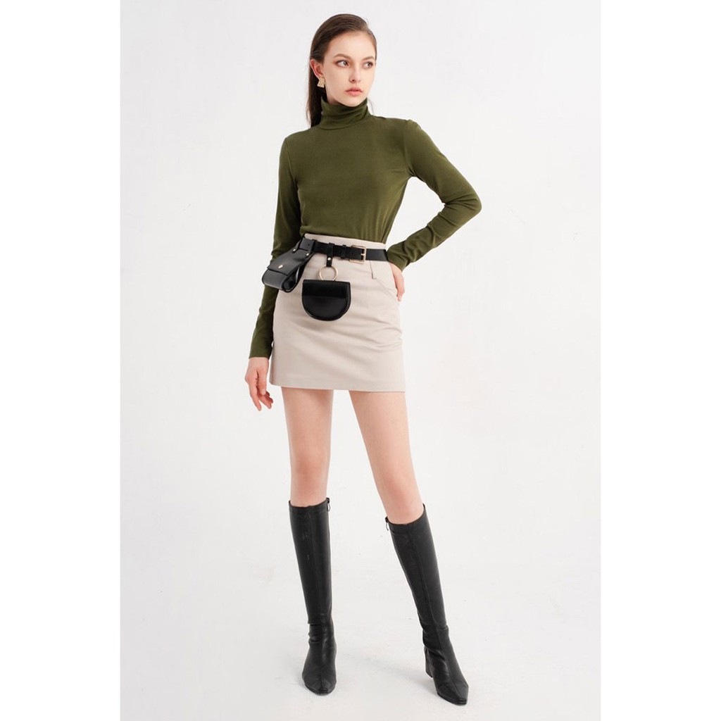 Áo cổ lọ dài tay thun tăm basic ÀTOUS cotton dày dặn cao cấp co giãn 4 chiều bền đẹp trẻ trung giặt máy không bai dão