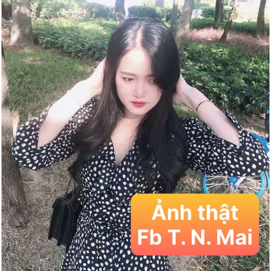 VÁY VOAN ĐEN HOA NHÍ XINH XẮN CHẤT MỀM | BigBuy360 - bigbuy360.vn