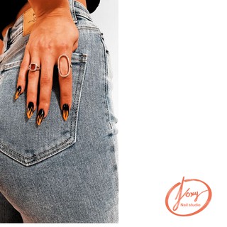 Bộ móng giả Style lửa(Form như hình) - [Nhiều Loại] dùng được nhiều lần (làm theo size móng khách)