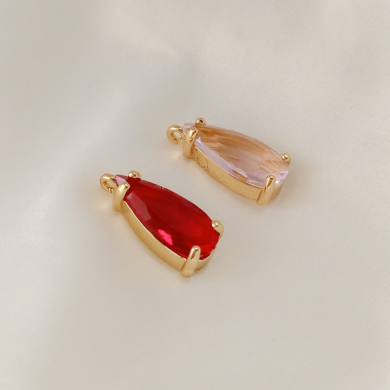 Mặt Vòng cổ Hình Giọt Nước Lớn 18 * 7mm Bằng Đồng 14K