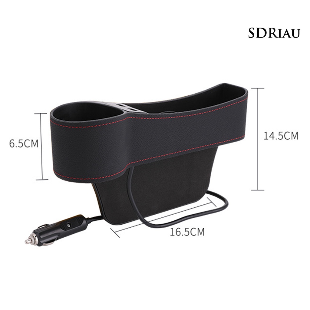 Hộp Đựng Điện Thoại Bằng Abs Hai Cổng Usb Gắn Khe Ghế Ngồi Xe Hơi