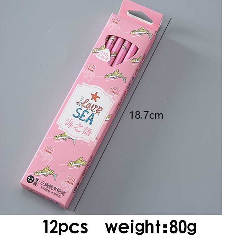 Set 12 Bút Chì Họa Tiết Hoạt Hình Đáng Yêu