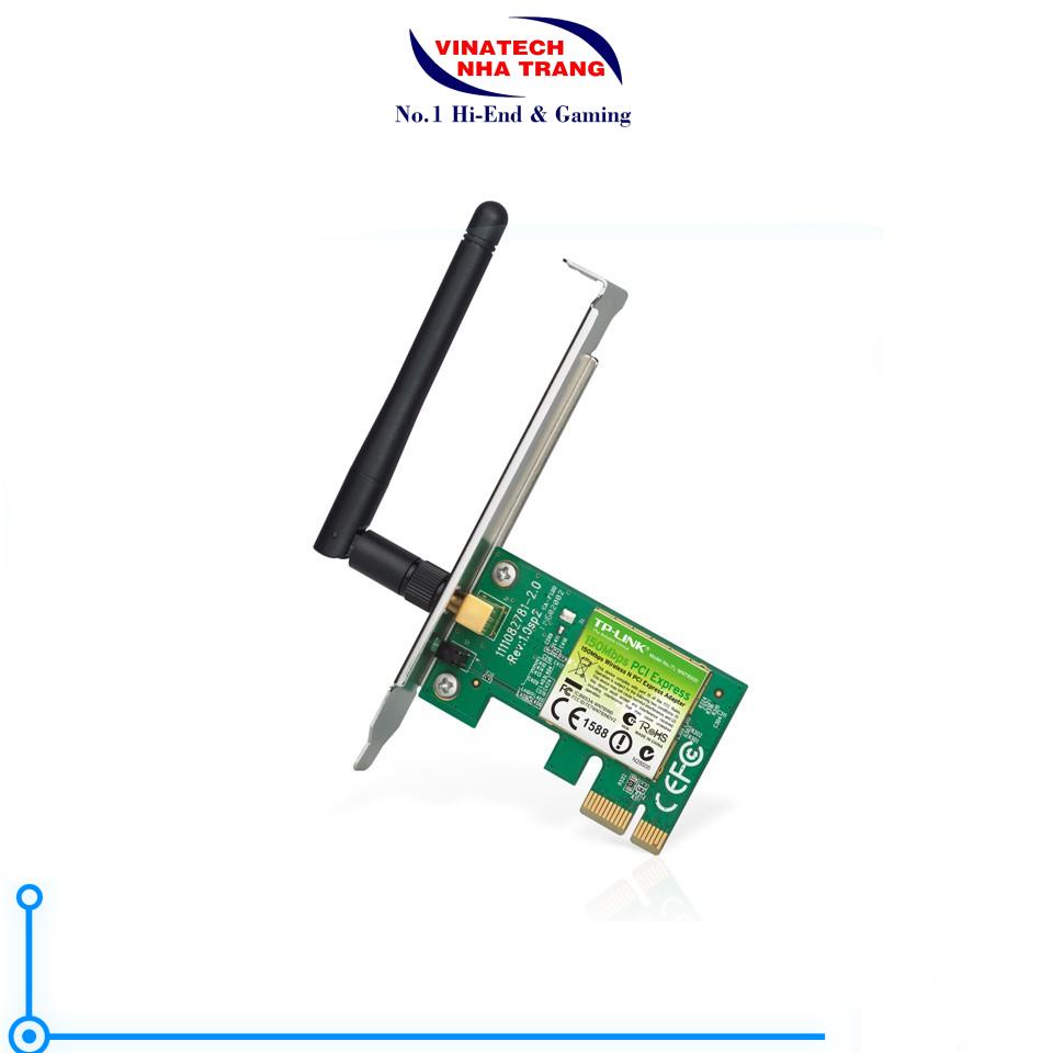 Bộ Chuyển Đổi Card Mạng Wifi TP-Link TL-WN781ND PCI Express Chuẩn N 150Mbps-Hàng chính hãng,tốc độ cao.