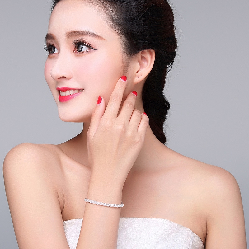 Vòng tay bạc 925 đơn giản retro thời trang