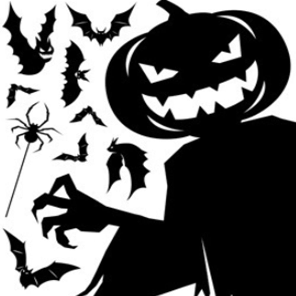 JARRED Miếng Dán Cửa Sổ Trang Trí Halloween Hình Phù Thủy Ma Khổng Lồ Dễ Sử