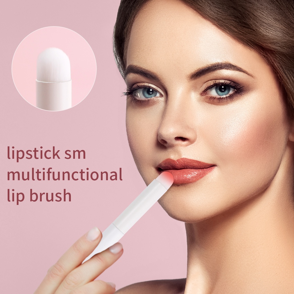 Cọ Trang Điểm Môi Đầu Tròn Bằng Nylon Mềm Đa Năng