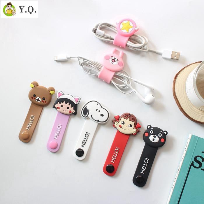 Phụ Kiện Bảo Vệ Dây Cáp / Tai Nghe Hình Hoạt Hình Đáng Yêu