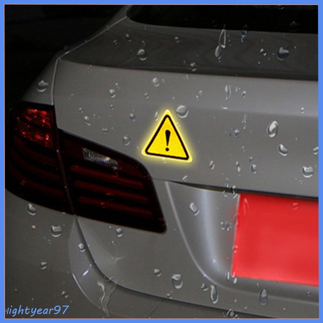 Nhãn Dán Phản Quang Cảnh Báo Hình Tam Giác Trang Trí Thân Xe Hơi / Xe Máy