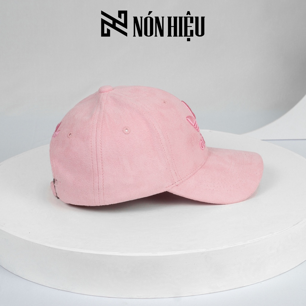 Mũ lưỡi trai Da lộn Hồng - Made in Thái Lan Full Tem Mark hãng