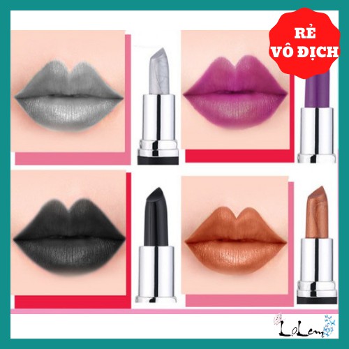 Son môi màu trắng nude ma cà rồng màu xanh lá cây oliu đen tím trang điểm cho halloween phong cách retro sáng tạo