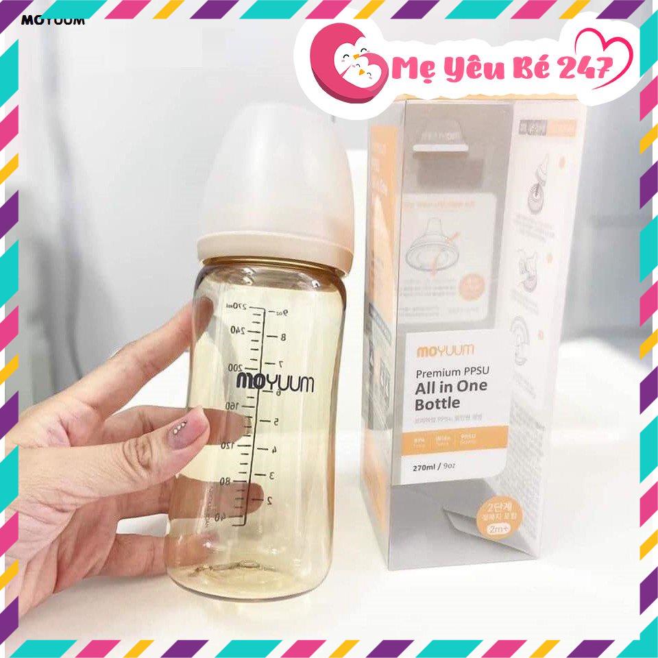 Bình sữa Moyuum 170ml/270ml Hàn Quốc (Chọn núm)