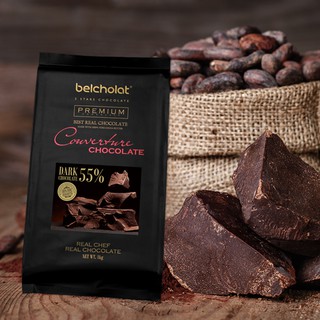 socola đen nguyên liệu chocolate Belcholat 55%