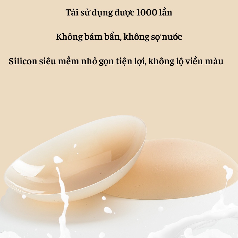 Miếng dán ngực silicon nhiệt tự thân Eva Bra AL500 dán ti siêu mỏng ôm khít,không keo,không bám bụi