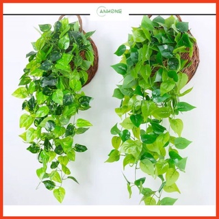 Lá Cây Giả - Chùm Lá Rủ Cao Cấp Treo Tường Dài 90cm Trang Trí Nhà Cửa, Quán Cà Phê, Cửa Hàng Xanh Mát Giống Thật Anhome