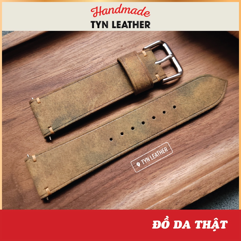 Dây đồng hồ da bò thật