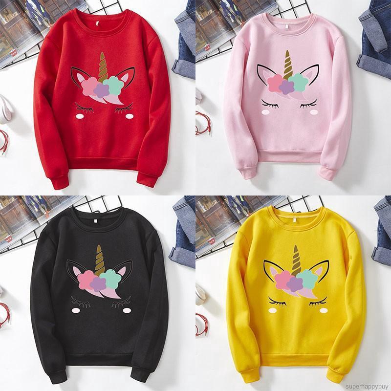 Áo Sweater Nữ Tay Dài In Hình Hoạt Hình Dễ Thương | BigBuy360 - bigbuy360.vn