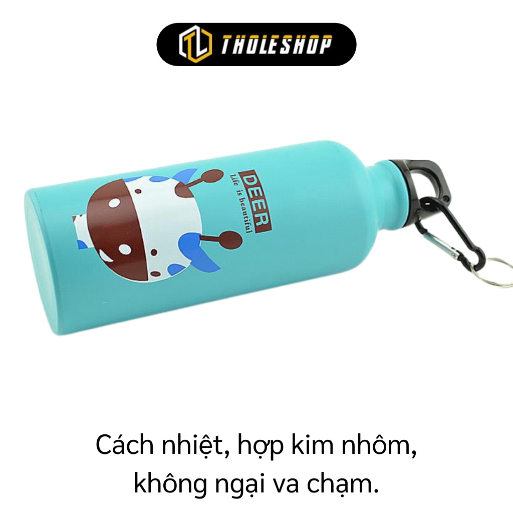 Bình Nước - Bình Giữ Nhiệt Thể Thao 500ml Họa Tiết Hoạt Hình, Đi Học, Đi Làm, Dã Ngoại 4041