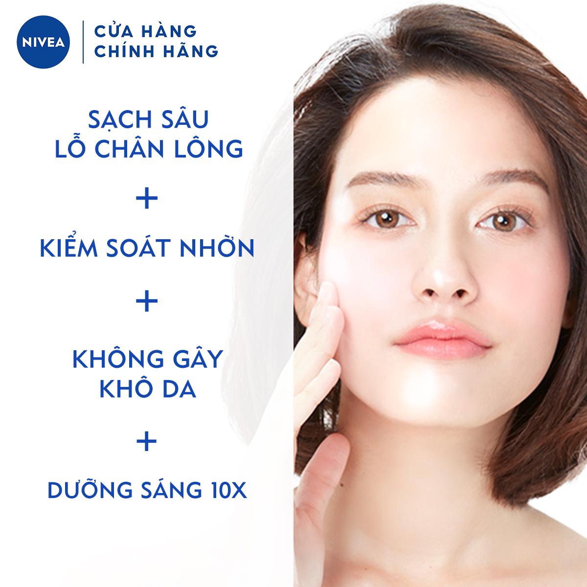 Sữa rửa mặt NIVEA White Oil Clear giúp trắng da sạch nhờn (100g) - 84951