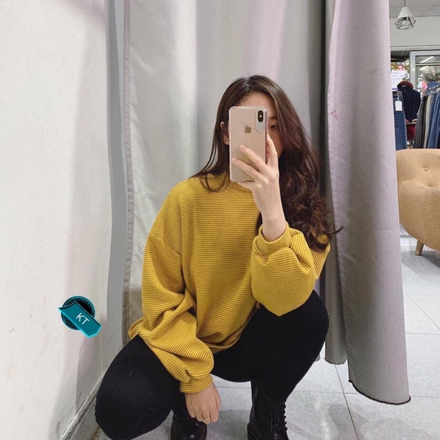 Áo kẻ cao cổ KT05
