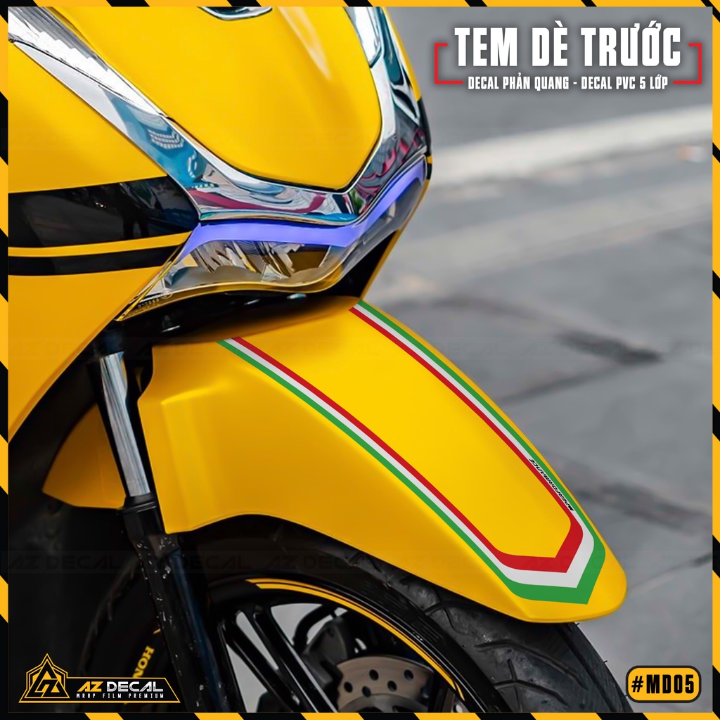 Tem Mỏ Dè - Chắn Bùn Xe Máy, Xe Điện | MD05 | Decal Chống Nước, Dễ Dán Tại Nhà