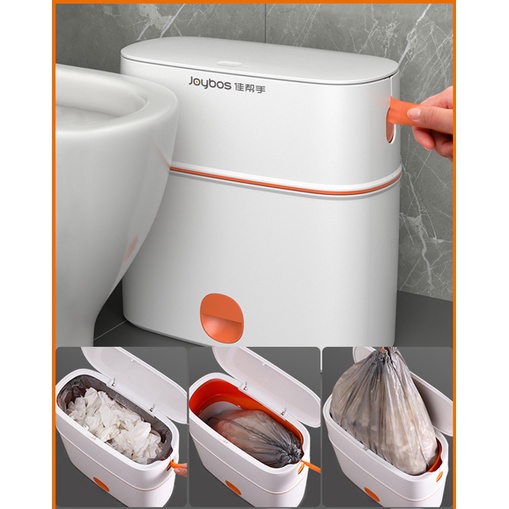 Thùng Rác Nhà Vệ Sinh, Thùng Rác Thông Minh Tự Động Đóng Gói Joybos 12L,Thùng Rác Nhựa, Dùng cho nhà bếp, nhà tắm