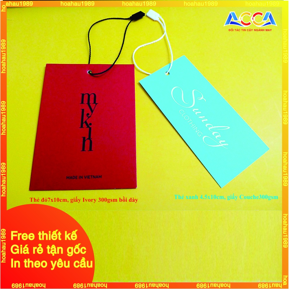 Dây tag quần áo_5.000 dây treo mác chất liệu dù dài 18cm_In thẻ Tag, nhãn mác theo yêu cầu_Miễn phí thiết kế Logo