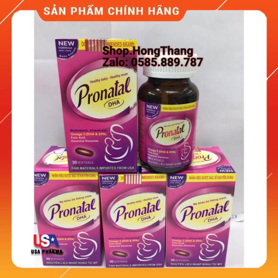 [Viên uống] Pronatal DHA Viên bổ bà bầu Bổ sung sắt, acid folic, vitamin cho mọi phụ nữ mang thai và cho con bú 30viên